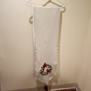 Runner Table cloth Christmas Cardinal Decor 13"  x 96"